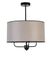Opviq Elegante kroonluchter met metalen behuizing en bamboe cap, diameter 45 cm, verstelbare hoogte, E27-fitting, beige & zwart