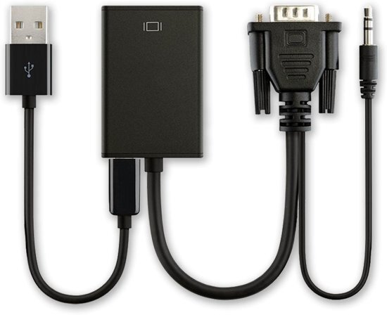 - VGA +audio naar HDMI Adapter Kabel