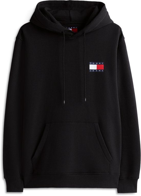 Tommy Jeans Tjm Reg Essential Flag Hood Ext Zwart