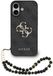 Guess Étui pour Apple iPhone 17, 4G Classic Logo avec sangle, Noir