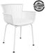 Kick Collection KICK® OTIS Tuinstoel – Met Armleuningen – Met Zitkussen – Kunststof – Wit