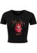 Mister Tee T-shirt 'Muah' karmijnrood / zwart / wit