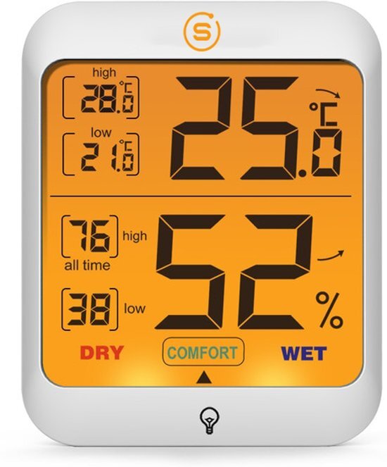 Strex Digitale Thermometer Met vochtigheidsmeter Hygrometer Digitaal Weerstation