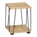 Kesper Bijzettafel – FSC-gecertificeerde houtlook – 31,5 x 31,5 x 38,5 cm – metalen frame – kleine salontafel – moderne salontafel – 2 planken – stabiel – eenvoudige montage – 18460