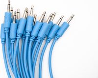 Bowl Modular - 5 patchkabels voor eurorack - recht - 30 cm - blauw