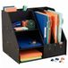 Merkloos Relaxdays Bureau organizer - A4 - tijdschriftencassette - zwart