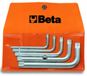 Beta XZN inbussleutelset M5-M12, 5-delig, hoekmodel
