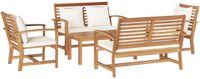 vidaXL - Tuinbank - Set - 5 - st - Naturel - Massief - Teakhout