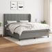Maison Exclusive - Sommier à lattes de lit avec matelas Gris foncé 180x200cm Tissu