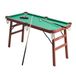 VEVOR Opvouwbare Pooltafel 140cm Draagbare Pooltafels, Opvouwbaar, Ruimtebesparende Entertainmentspelset, Inclusief Bal/keu/ Rek/ Krijt/ Borstel, Bruin met Groen Laken