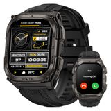 KOSPET TANK M4 Smartwatch voor heren met GPS, offline kaarten, 1,96" AMOLED, 10 ATM, vrijduiken tot 45 m, 180+ sportmodi, Bluetooth-bellen, hartslagmeting
