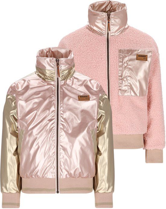 NONO Meisjes Jas Doris - Maat 122/128 - Pale Blush Pink