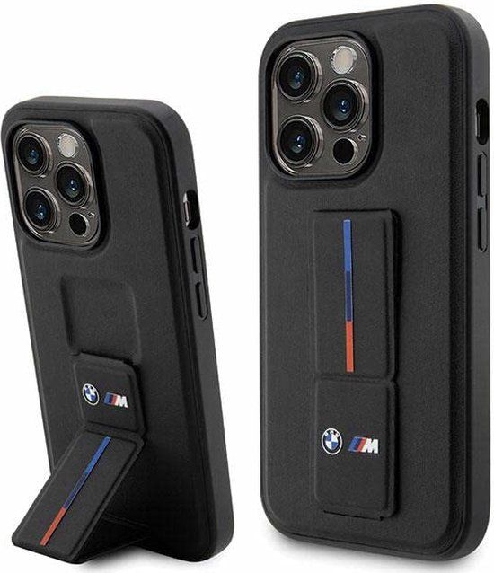 BMW iPhone 14 Pro 6.1" Zwart hardcase Grip Hot Stamp Hoesje