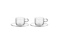 Kosta Boda Tasse avec soucoupe Viva 30 cl, 2 pièces Clair