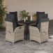 Maison Exclusive - Ensemble de jardin pour le jardin, composé de 5 pièces, en rotin gris clair, coussins inclus