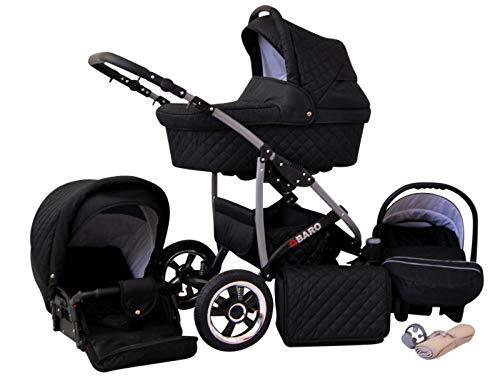 SaintBaby Kinderwagen 3in1 2in1 Set Isofix Buggy Autostoeltje Q-Step by black 3in1 met autostoeltje