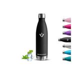 750 ml thermosfles, BPA-vrij, roestvrijstalen flessen, lekvrij, thermosfles, 18/8 roestvrij staal, metalen flessen, gemakkelijk mee te nemen, voor fitness, hardlopen, zwart
