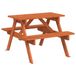 VidaXL Picknicktafel voor 4 kinderen met parasolgat massief vurenhout