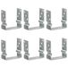 vidaXL - Grondankers - 6 st - 14x6x15 cm - gegalvaniseerd staal - zilverkleurig