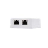 Monkey Ladder RJ45 Oppervlakterozet met 2 aansluitbussen Cat.5E UTP, wit