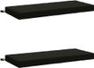 vidaXL Coussins de banc SOEST 2 pièces 100% Polyester Noir 120 x 50 x 8 cm