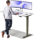 Desktronic HomePro Zit-sta Bureau Elektrisch In Hoogte Verstelbaar, 160x80 cm Groente/Wit