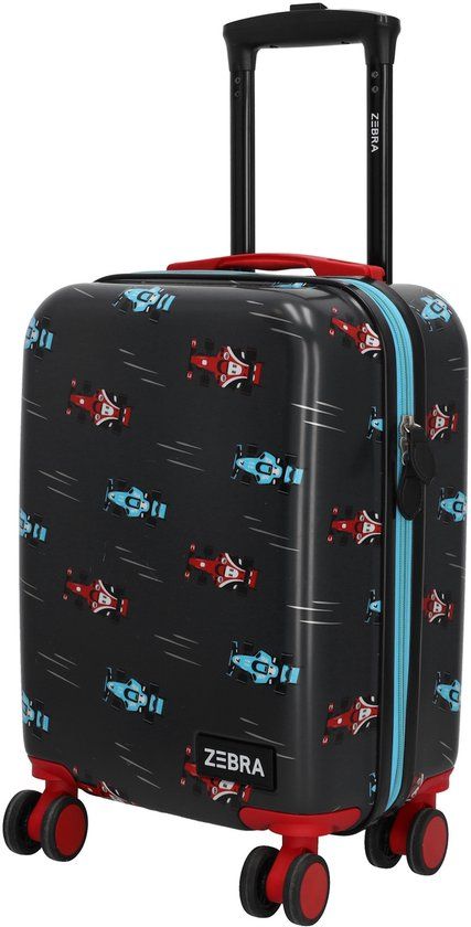 Zebra Trends Avonturier Kinder Koffer - Raceauto - Zwart