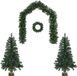 vidaXL Mini-kerstbomenset - 120 cm - PVC - Groen