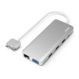 Hama USB-C Laptop Docking Station - HDMI, USB, Ethernet, Card Reader - Silver/White