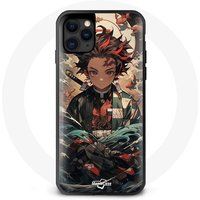 Maniacase Etui voor iPhone 13 Demon Slayer Tanjiro Anime Manga