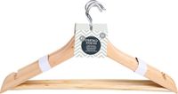 Urban Living Kledinghangers - Hout - Lichtbruin - 5 stuks
