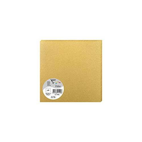 Clairefontaine 1190C - 25 kaarten pollen - 16 x 16 cm - 210 g - goudkleurig