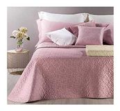 Caleffi Sprei voor de lente tweepersoonsbed Patricia roze van katoensatijn - 76585
