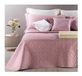 Caleffi Sprei voor de lente tweepersoonsbed Patricia roze van katoensatijn - 76585