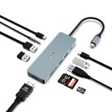 USB C HUB 10-in-1 Dockingstation met 4K HDMI, 2x USB 3.0, 2x USB 2.0, 100W PD, Audio, SD/TF Kaartlezer