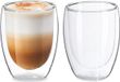 Merkloos Relaxdays Latte Macchiato Glazen - Dubbelwandig - 350 ml - Set van 2