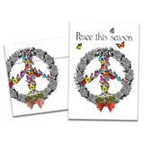 Tree-Free Greetings Kerstkaarten en enveloppen, vakantiekaartset, 5 x 7 inch kaarten, set van 10 Vakantie, Vakantie Wreath, (HB93537)