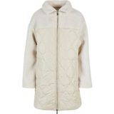 Urban Classics Oversized Sherpa Quilted Coat Soft Seagrass/Whitesand XS