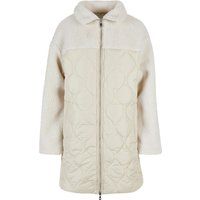 Urban Classics Oversized Sherpa Quilted Coat Soft Seagrass/Whitesand XS