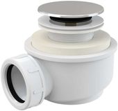 Alcadrain Siphon de baignoire - Kit de vidange pour receveurs, Click-Clack, chrome A476
