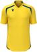 Macron Jersey Wyrm Jaune/Royal Blauw XXS Manches Courtes Polyester Rayé Football Tenue de Match Homme Printemps/Été 2025