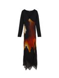 Desigual Jurk oranje / zwart