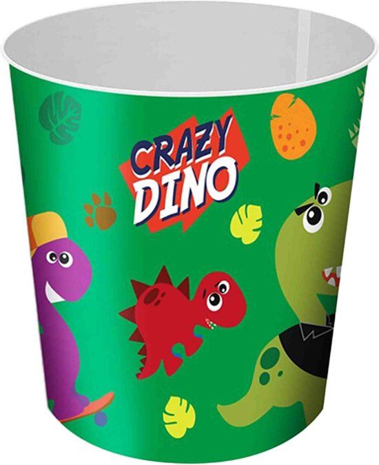 4KidsOnly Kids Licensing Dinosaurus prullenbak/papiermand - plastic - 21,5 x 21 cm