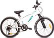 Sun Baby Tiger Bike Kinderfiets voor jongens van 6 tot 10 jaar, 20 inch Wit Groen, 6 versnellingen Shimano