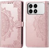 imoshion Hoesje - Geschikt voor Xiaomi Poco F8 Pro - Mandala Bookcase - Rose Gold