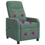 vidaXL - Relaxstoel - Zeegroen - fluweel