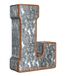 CraftyCrocodile 17,8 cm gegalvaniseerde metalen letters voor muurdecoratie - 3D-letter L om op te hangen en vrij te staan - decoratieve rustieke alfabetletters voor woonkamer, slaapkamer, keuken