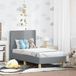 Maison Exclusive Cadre de lit enfant avec tête de lit, gris clair, 70 x 140 cm, avec revêtement en tissu