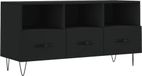 vidaXL meuble TV, noir, 102x36x50 cm, en panneaux de particules
