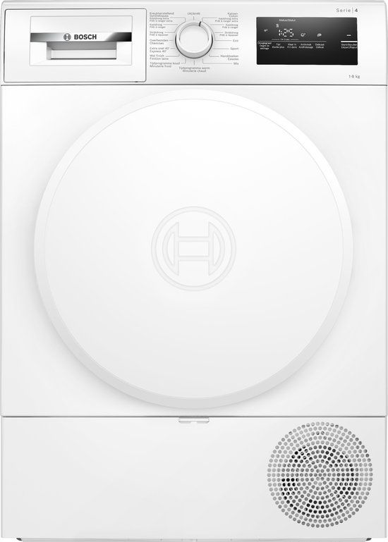Bosch WTH8320AFG - Serie 4 - Wasdroger - Warmtepompdroger - 8 kg - NL/FR Display - Auto Dry